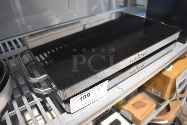 2 Nutrichef PKWTR30 Metal Countertop Warming Trays. 120 Volts, 1 Phase. 21x12.5x2. 2 Times Your Bid! - Image 2 of 5