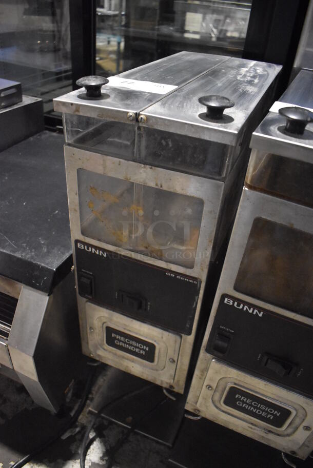 Bunn G9-2T DBC Stainless Steel Commercial 2 Hopper Coffee Bean Grinder. 120 Volts, 1 Phase. 8.5x18x28. Tested and Working! - Image 3 of 6