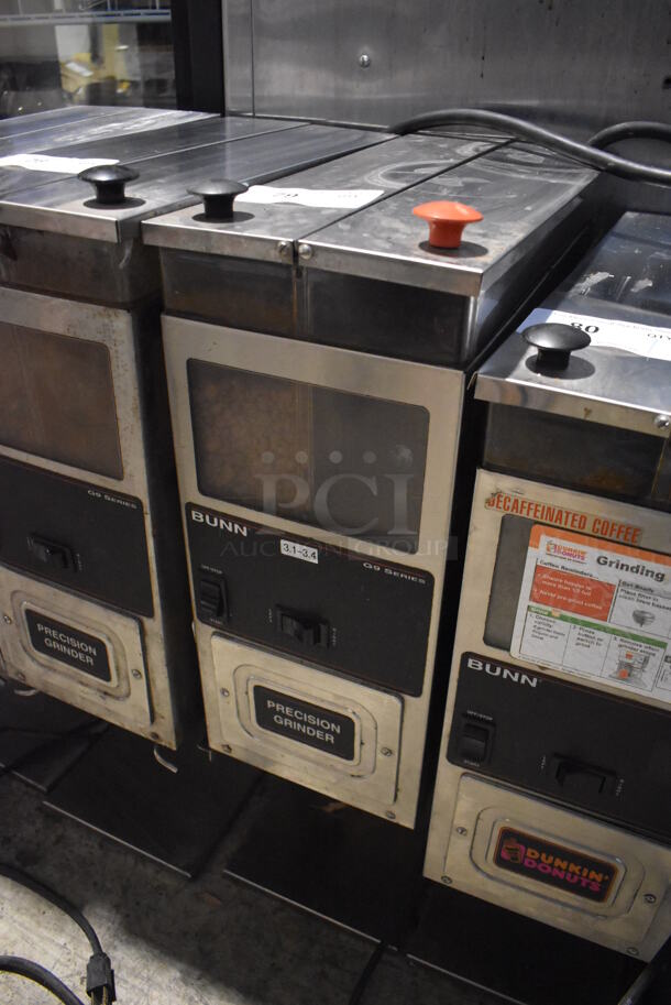 Bunn G9-2T DBC Stainless Steel Commercial 2 Hopper Coffee Bean Grinder. 120 Volts, 1 Phase. 8.5x18x28. Tested and Working! - Image 2 of 6