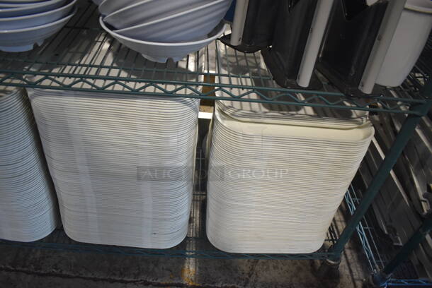 ALL ONE MONEY! 4 Tiers of Various Items Including Poly Trays, Chafing Dish Frames, Poly Bowls and Stainless Steel Bins. Does Not Include Shelving Unit. - Image 7 of 7