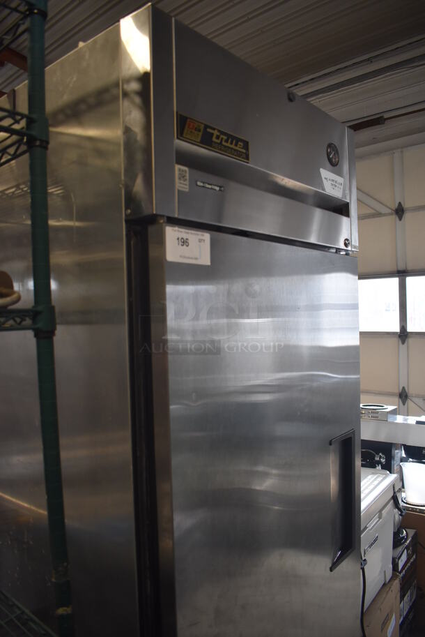 True TG1R-1S Stainless Steel Commercial Single Door Reach In Cooler w/ Poly Coated Racks. 115 Volts, 1 Phase. 29x35x78. Tested and Working! - Image 6 of 7