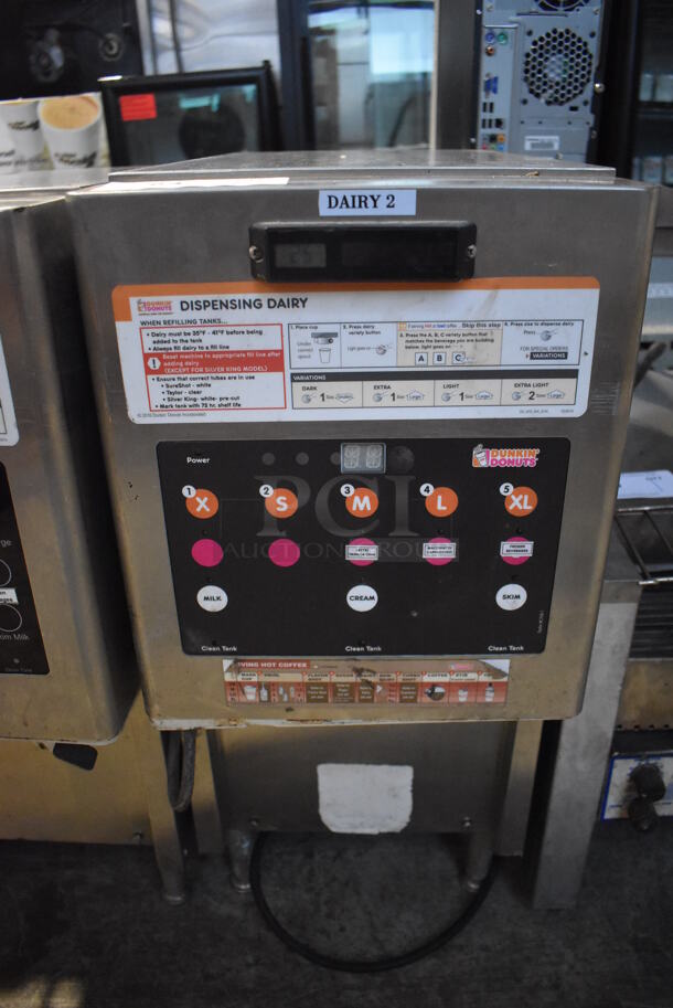Taylor Stainless Steel Commercial Countertop Dairy Dispenser. 12x24x27. Tested and Powers On But Does Not Get Cold - Image 1 of 4