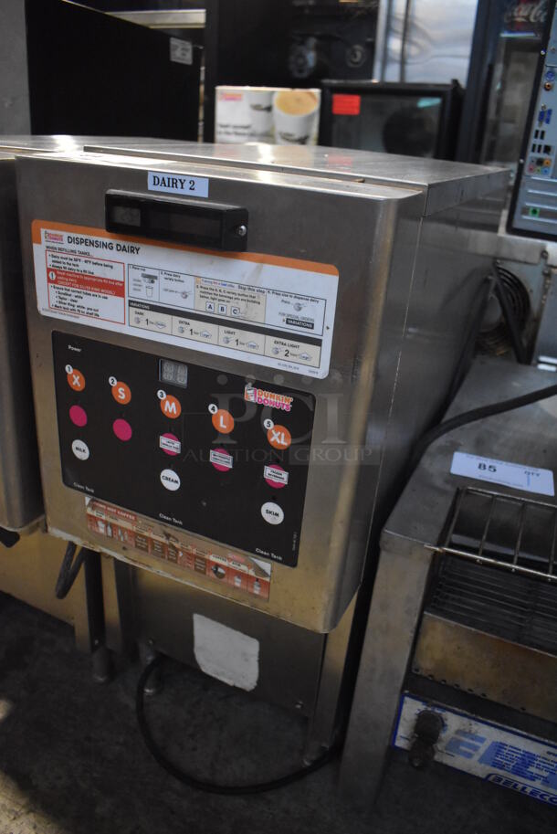Taylor Stainless Steel Commercial Countertop Dairy Dispenser. 12x24x27. Tested and Powers On But Does Not Get Cold - Image 2 of 4