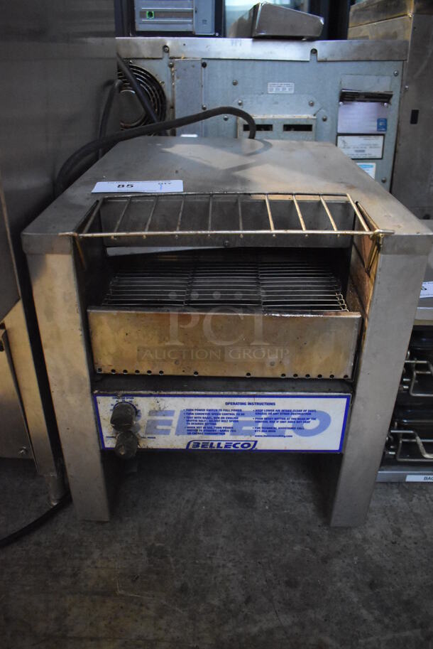 Belleco Stainless Steel Commercial Countertop Electric Powered Conveyor Toaster Oven. 208 Volts, 1 Phase. 14.5x20x16