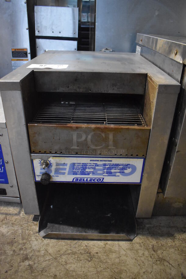 Belleco JT2-B Stainless Steel Commercial Countertop Conveyor Toaster Oven. 208 Volts, 1 Phase. 15x20x16