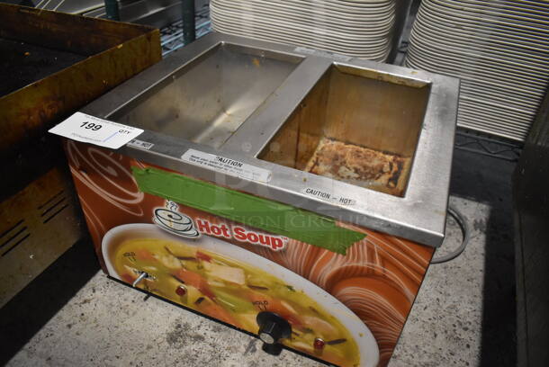 Duke CSW-2-T-AM Stainless Steel Commercial Countertop 2 Well Food Warmer. 120 Volts, 1 Phase. 17.5x15x11. Tested and Left Side Is Working But Right Side Does Not Get Warm - Image 3 of 4