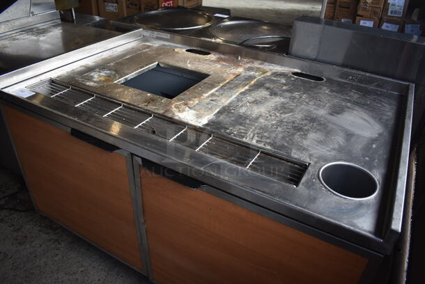 Duke SUB-BD-60-LM Stainless Steel Commercial Soda Station w/ 3 Wood Pattern Doors. 60x38x37 - Image 2 of 7