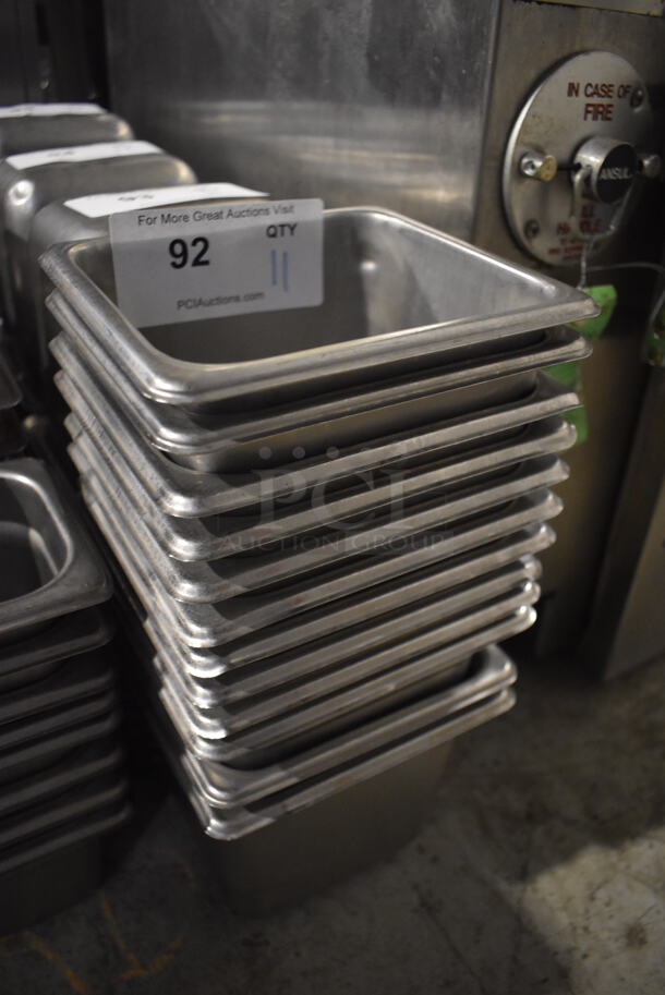 11 Stainless Steel 1/6 Size Drop In Bins. 1/6x6. 11 Times Your Bid! - Image 3 of 3