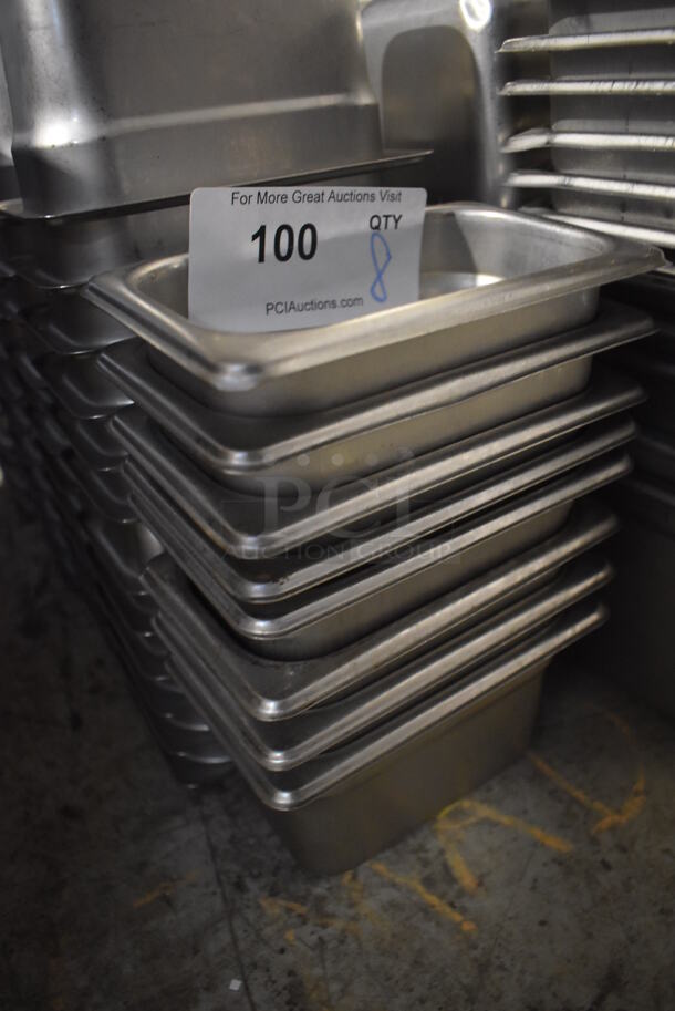 12 Stainless Steel 1/9 Size Drop In Bins. 1/9x4. 12 Times Your Bid! - Image 2 of 3