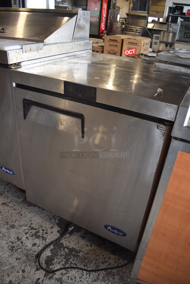 2019 Atosa MGF8405GR Stainless Steel Commercial Single Door Undercounter Freezer on Commercial Casters. 115 Volts, 1 Phase. 27.5x30x35. Tested and Working! - Image 2 of 5