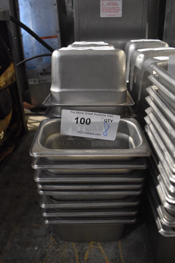 12 Stainless Steel 1/9 Size Drop In Bins. 1/9x4. 12 Times Your Bid! - Image 3 of 3
