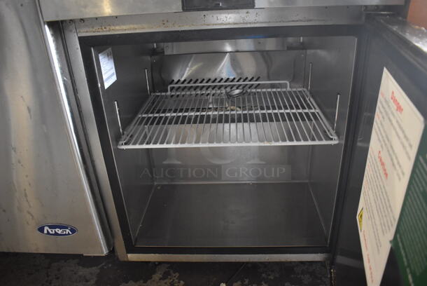 2019 Atosa MGF8405GR Stainless Steel Commercial Single Door Undercounter Freezer on Commercial Casters. 115 Volts, 1 Phase. 27.5x30x35. Tested and Working! - Image 4 of 5