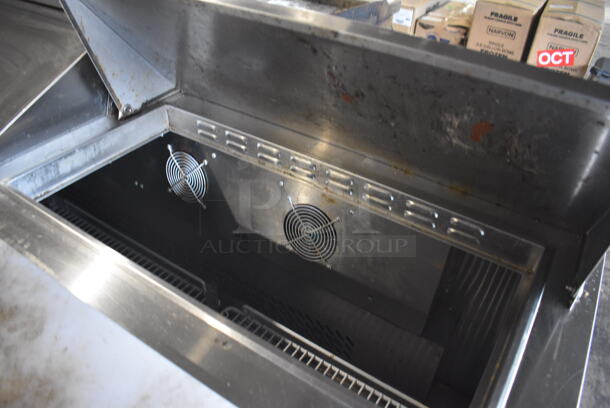 2018 Atosa MSF8304GR Stainless Steel Commercial Sandwich Salad Prep Table Bain Marie Mega Top on Commercial Casters. 115 Volts, 1 Phase. 73x30x46. Tested and Working! - Image 3 of 8