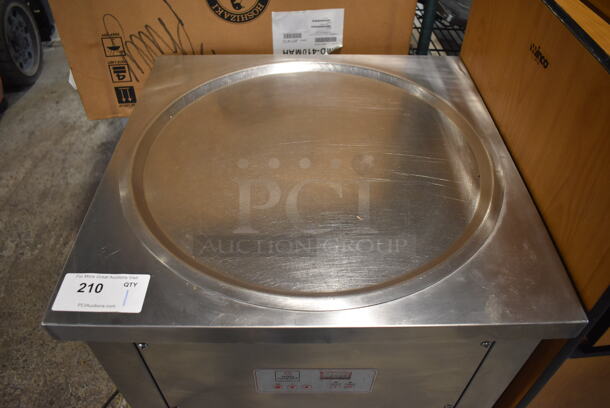 SC-19106 Stainless Steel Commercial Floor Style Rolled Ice Cream Machine Station on Commercial Casters. 110 Volts, 1 Phase. 23.5x23.5x35.5. Tested and Working! - Image 2 of 6