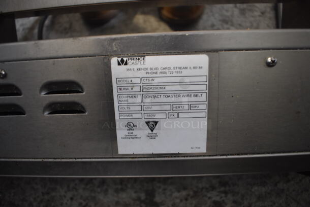Prince Castle CTS-W Stainless Steel Commercial Countertop Vertical Contact Toaster. 120 Volts, 1 Phase. 20.5x6.5x22. Tested and Working! - Image 5 of 5