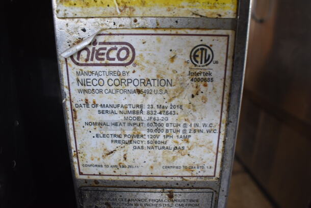 2018 Nieco JF63-2G Stainless Steel Commercial Countertop Natural Gas Powered BroilVection Conveyor Charbroiled Burger Grill. 35x48x35 - Image 6 of 6