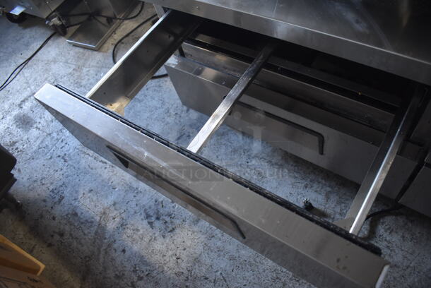 Atosa Stainless Steel Commercial 4 Drawer Chef Base on Commercial Casters. 115 Volts, 1 Phase. 72.5x32x26. Tested and Working! - Image 3 of 3