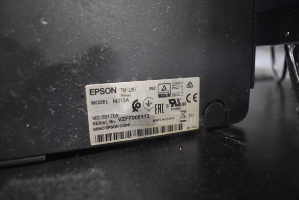 Elo 15.5" POS Monitor w/ Epson M313A Receipt Printer and Metal Cash Drawer - Image 3 of 5