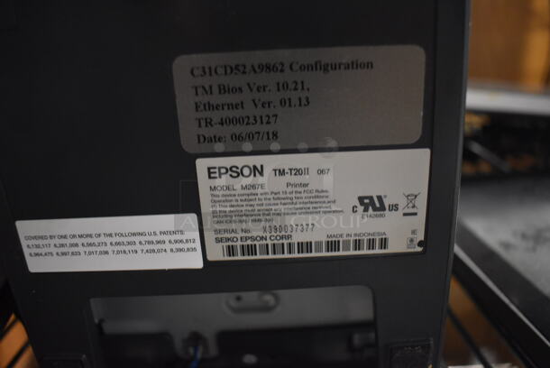 Elo 15.5" POS Monitor w/ Elo Monitor and Epson M267E Receipt Printer - Image 3 of 4