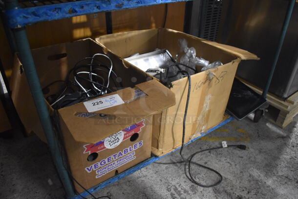 ALL ONE MONEY! Tier Lot of 2 Boxes of Wires and Broken Monitor - Image 6 of 6