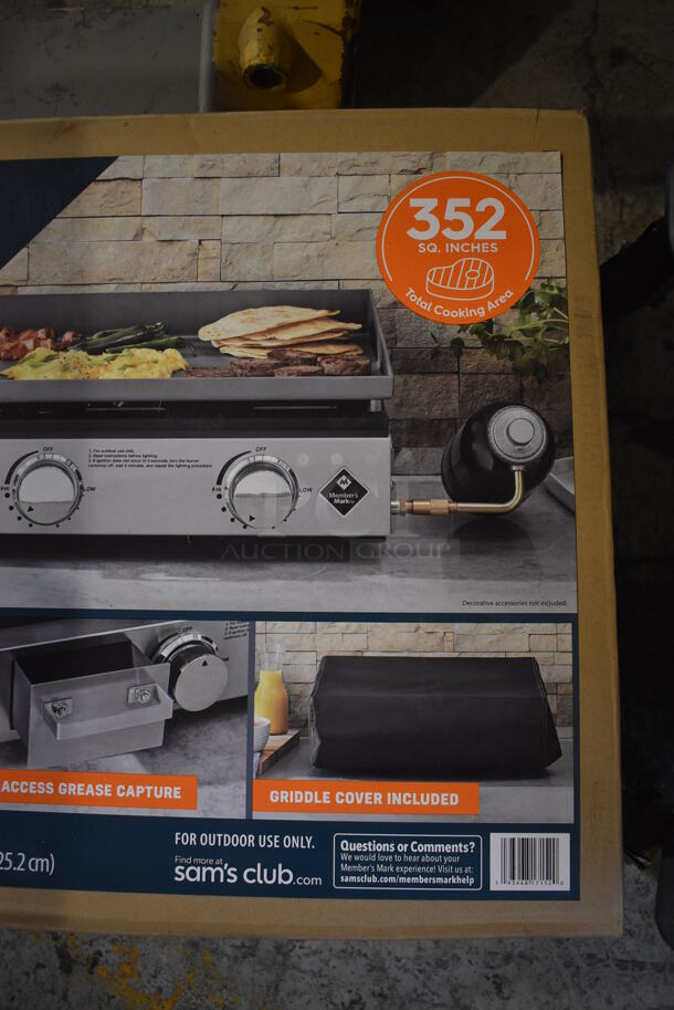 BRAND NEW IN BOX! Member's Mark 22" Tabletop Griddle. - Image 4 of 4