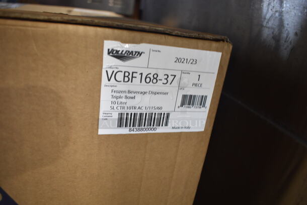 BRAND NEW IN BOX! Vollrath VCBF128-37 Commercial Countertop Triple Hopper Slushie Machine. Hopper Has 2.6 Gallon Capacity. 115 Volts, 1 Phase. Tested and Working! - Image 3 of 3
