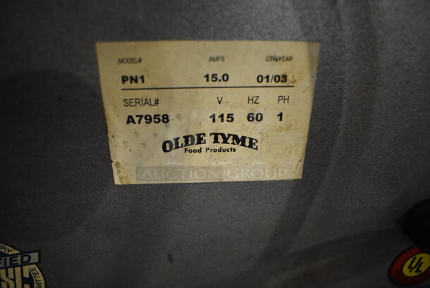 Olde Tyme PN1 Stainless Steel Commercial Countertop Nut Grinder. 115 Volts, 1 Phase. 11x21x21. Tested and Working! - Image 4 of 5