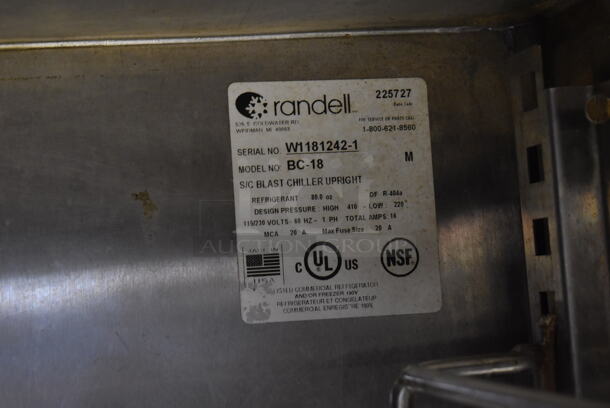 2013 Randell BC-18 Stainless Steel Commercial Floor Style Blast Chiller. 115/230 Volts, 1 Phase. 40x36x71 - Image 4 of 6
