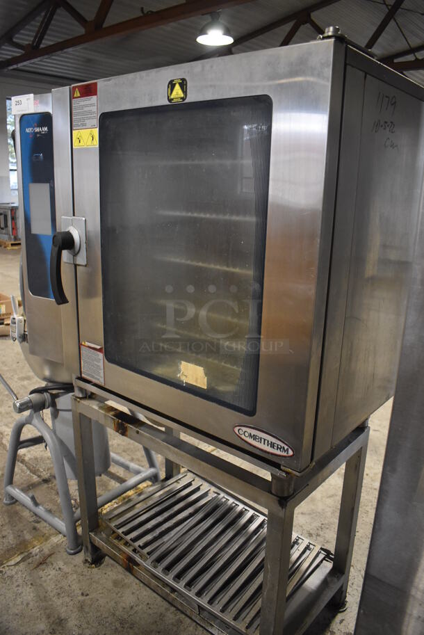 2014 Alto Shaam Model 10.10 ESI Stainless Steel Commercial Electric Powered Combitherm Convection Oven w/ View Through Door on Stand. 208-240 Volts, 3 Phase. 45x35x68 - Image 5 of 6