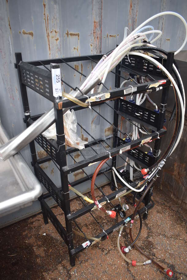Black Metal Soda Rack w/ 8 Pumps. 32x20x49 - Image 3 of 3