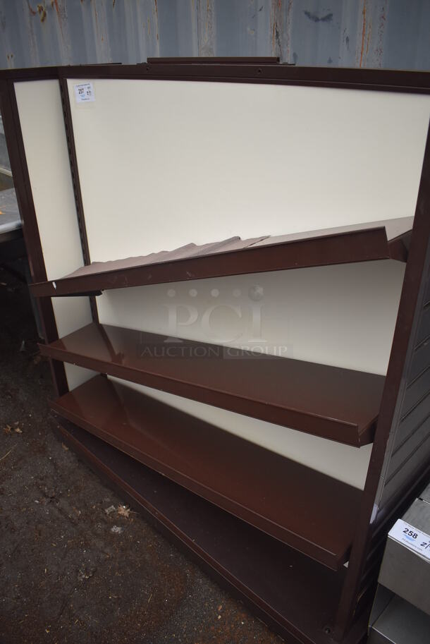 Brown Metal Shelving Unit on Casters. 51x19x54 - Image 2 of 3