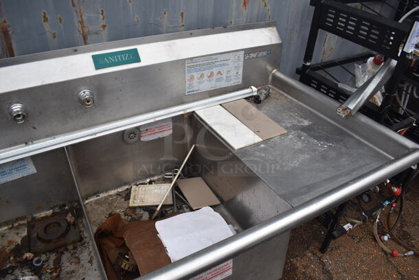 Stainless Steel Commercial 3 Bay Sink w/ Dual Drain Boards. 90x30x44. Bays 18x24x10. Drain Boards 16x26x1 - Image 4 of 5