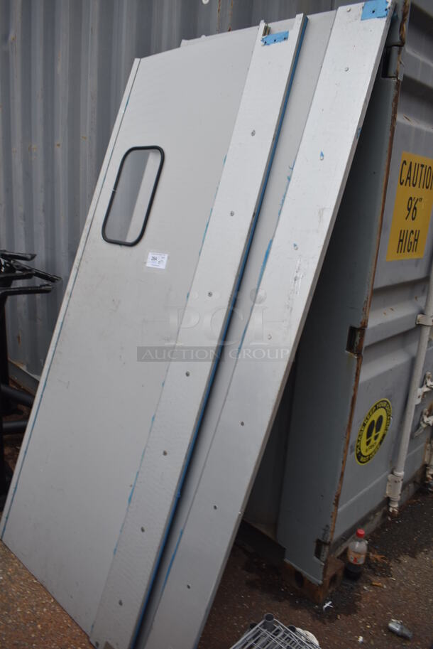 2 Metal Swinging Kitchen Doors. 34x2x82.5. 2 Times Your Bid! - Image 4 of 4