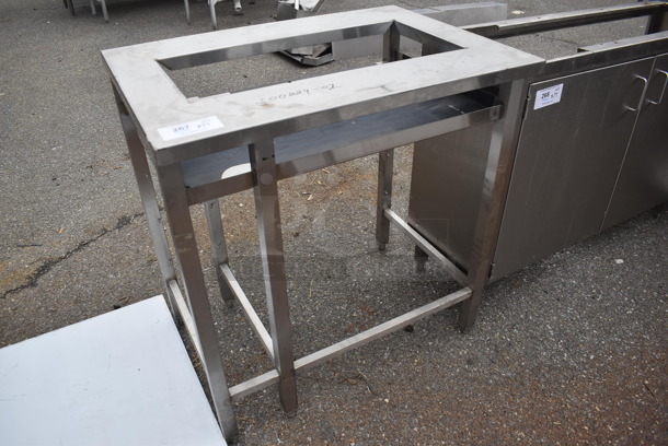 Stainless Steel Table w/ Cut Out and Under Shelf. 34x24x37 - Image 2 of 3