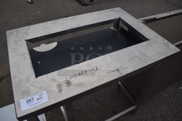 Stainless Steel Table w/ Cut Out and Under Shelf. 34x24x37 - Image 3 of 3