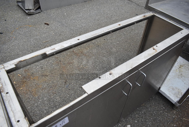 Stainless Steel 2 Door Cabinet. No Countertop. 47x15x34 - Image 3 of 4