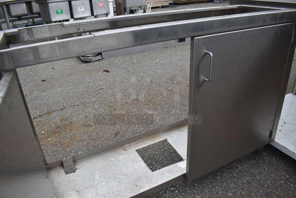 Stainless Steel 2 Door Cabinet. No Countertop. 47x15x34 - Image 4 of 4