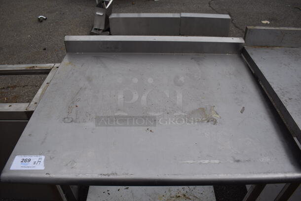 Stainless Steel Table w/ Back Splash and Under Shelf. 36x30x37 - Image 2 of 3