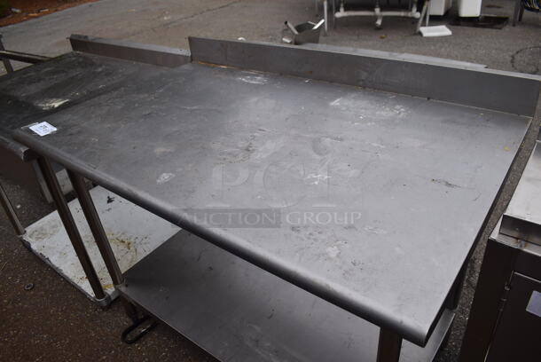 Stainless Steel Table w/ Back Splash and Under Shelf. 48x30x39 - Image 2 of 3