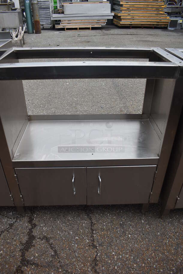 Stainless Steel 4 Door Cabinet. No Countertop. 55x15x34 - Image 2 of 5
