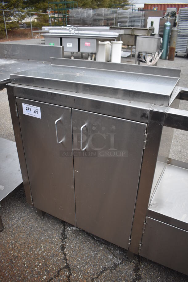 Stainless Steel 4 Door Cabinet. No Countertop. 55x15x34 - Image 3 of 5