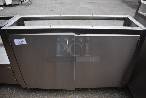 Stainless Steel 2 Door Cabinet. No Countertop. 47x15x34 - Image 1 of 3
