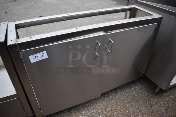 Stainless Steel 2 Door Cabinet. No Countertop. 47x15x34 - Image 2 of 3
