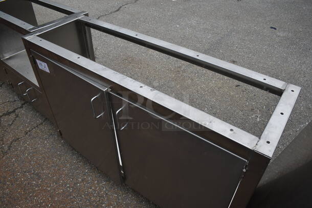 Stainless Steel 2 Door Cabinet. No Countertop. 47x15x34 - Image 3 of 3
