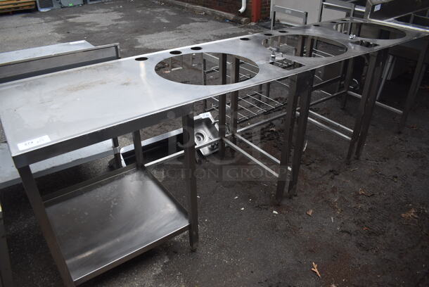 Stainless Steel Commercial Sauce Table w/ Under Shelf. 116x30x36