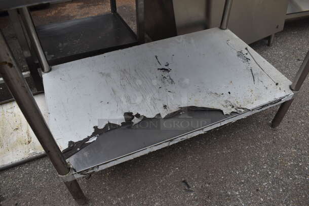 Stainless Steel Table w/ Back Splash and Under Shelf. 48x30x40 - Image 3 of 3