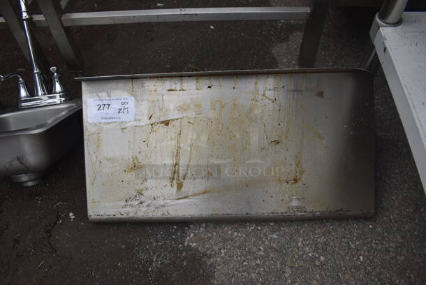 Stainless Steel Shelf w/ Wall Mount Brackets. 24x12x12 - Image 1 of 3
