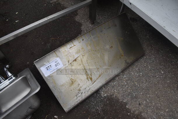 Stainless Steel Shelf w/ Wall Mount Brackets. 24x12x12 - Image 2 of 3