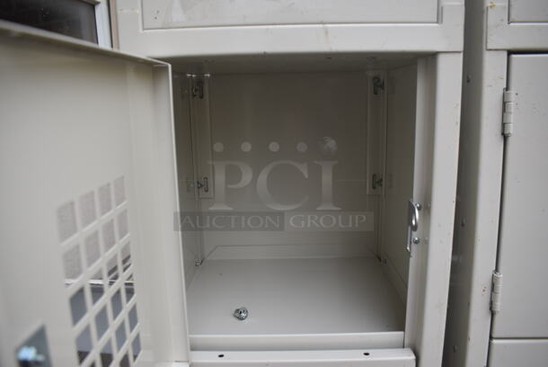 Tan Metal 5 Cubby Locker. 12x12x66.5 - Image 4 of 4