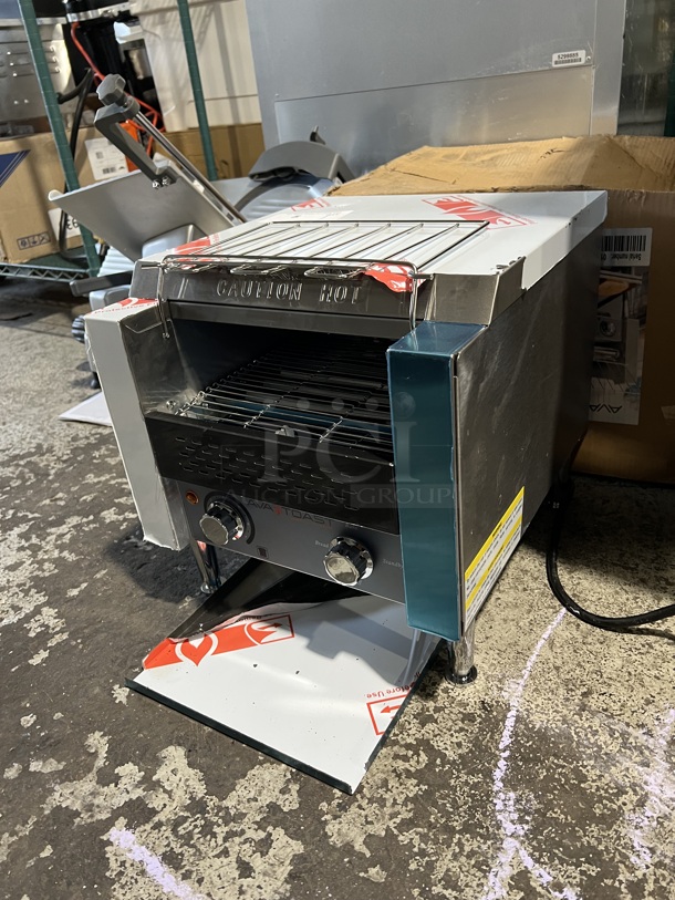 BRAND NEW IN BOX! AvaToast 184T140 Stainless Steel Commercial Countertop 10" Wide Conveyor Toaster Oven with 3" Opening. 120 Volts, 1 Phase. 14.5x16.5x15.5. Tested and Working! - Image 2 of 8